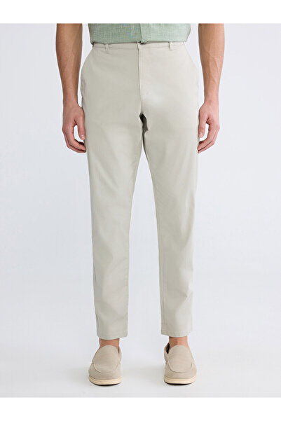 LC Waikiki Beige Slim Fit Gabardine Men's Chino Trousers