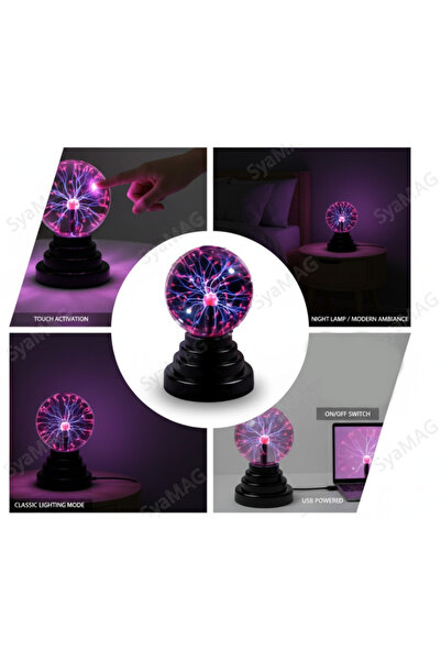 SyaMAG Sferă LED cu efect electric 3D, activare prin atingere/buton, diametru...