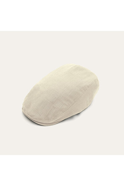 Mudo Men's Ecru Linen Cap Hat