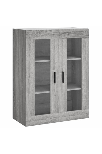 vidaxl Dulap montat pe perete, gri sonoma, 69,5x34x90 cm