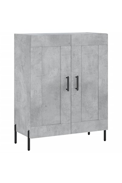 vidaxl Servantă, gri beton, 69,5x34x90 cm, lemn compozit