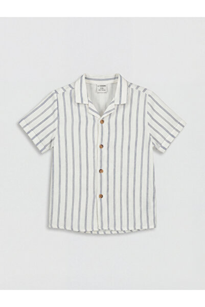 LC Waikiki Striped Resort Collar Boys' Shirt