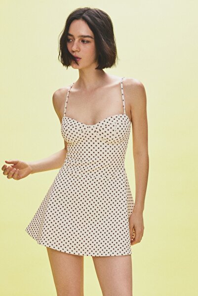 Bershka Askılı mini korse elbise