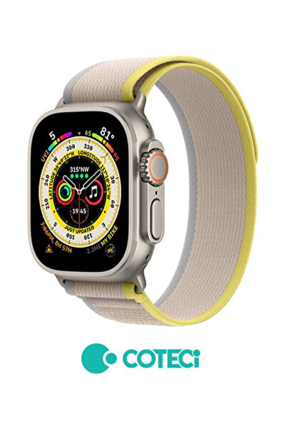 COTECi Λουράκι Apple Watch 42 44 45 49mm Wild Trail Loop W97 Κίτρινο + Μπεζ