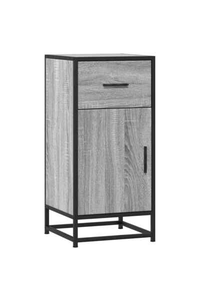 vidaxl Dulap, gri sonoma, 35,5x35x76 cm, lemn prelucrat și metal