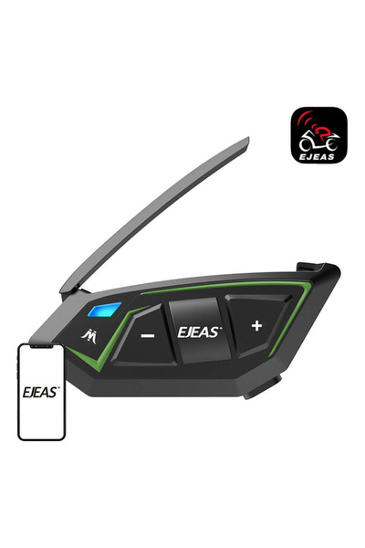EJEAS Interfon pentru cască de motocicletă Ms8-Se cu Bluetooth și rază lungă ...