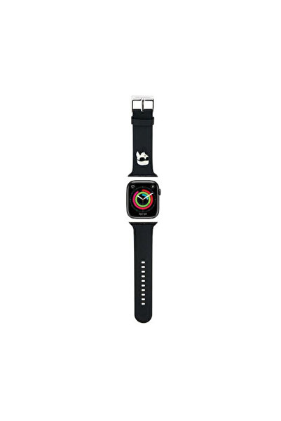 Karl Lagerfeld Karl Λουράκι Κεφαλής Σιλικόνης Μαύρο (Apple Watch 38/40/41/42mm)