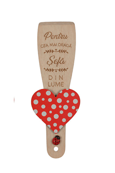 LimArt Personalized wooden spatula with magnet – "For the best boss in the wo...