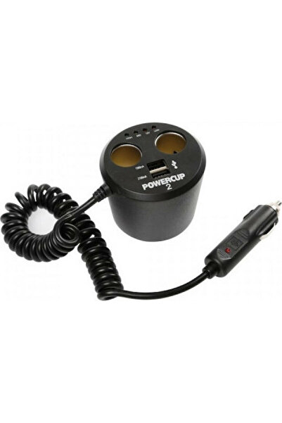 Lampa Φορτιστής αυτοκινήτου Power cup 2 2.1A με θύρες: 2xUSB 2xΑναπτήρας με ε...