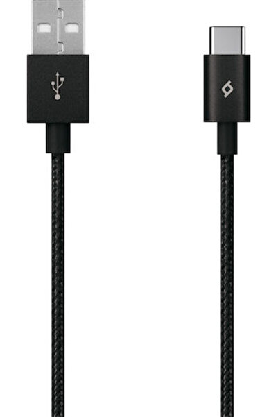 Ttec Πλεγμένο Καλώδιο USB 2.0 USB-C Αρσενικό - USB-A Μαύρο 1.2μ