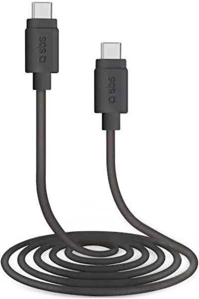 SBS Καλώδιο USB 2.0 USB-C Αρσενικό - USB-C 60W PD Μαύρο 1.5μ