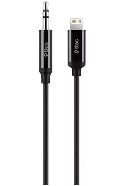 Ttec Καλώδιο 3.5mm σε Lightning Μαύρο 1μ (03500)