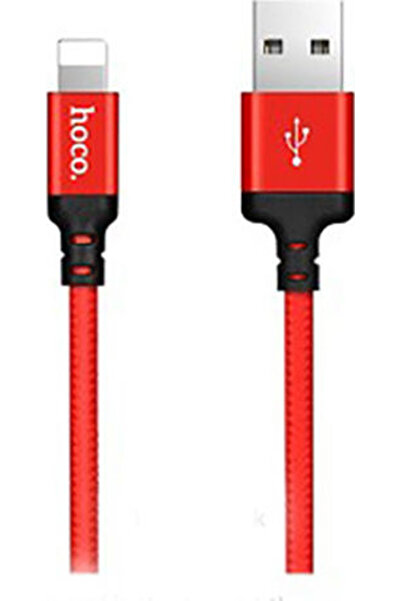 hoco. Hoco X14 Καλώδιο USB-A σε Lightning Υψηλής Ταχύτητας Πλεγμένο Κόκκινο 1μ