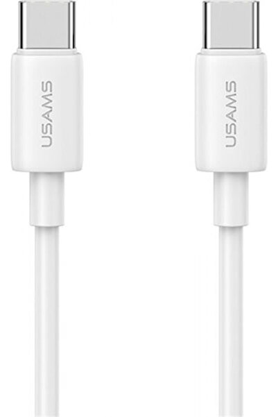 Usams Us-sj711 Καλώδιο USB 2.0 USB-C Αρσενικό - USB-C 60W PD Λευκό 1μ SJ711USB02