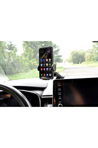 İbox Suport auto pentru telefon cu cârlige reglabile, negru