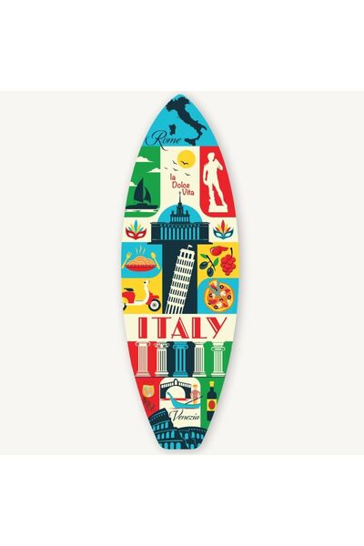 "ITALY" Dekoratif Sörf Tahtası