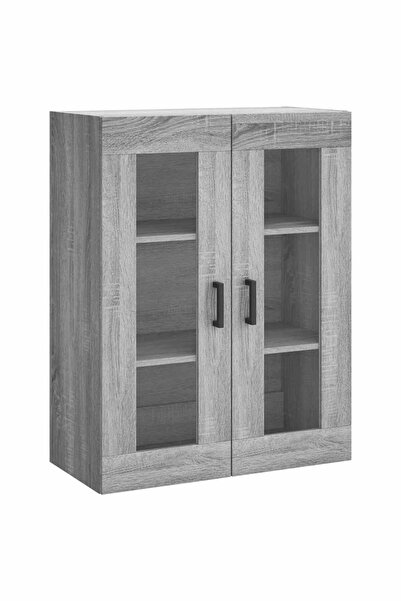 vidaxl Dulap montat pe perete, gri sonoma, 69,5x34x90 cm
