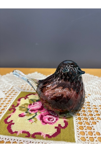 iran daru Üflem Cam Kuş Figürü 9 cm