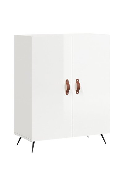 vidaxl Dulap, alb extralucios, 69,5x34x90 cm, lemn compozit
