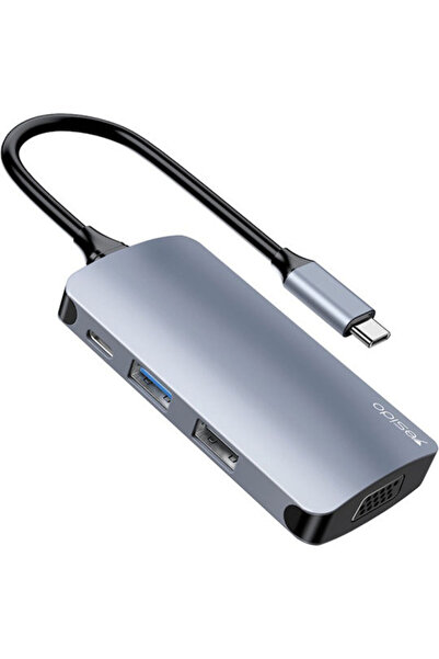 Yesido Διανομέας USB με 3 θύρες USB-A, Γκρι