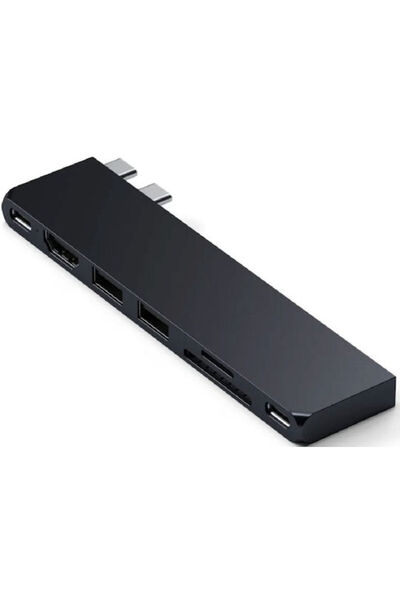 Satechi Σταθμός σύνδεσης με διπλό USB-C, HDMI 4K, PD, Μαύρο (ST-HUCPHSD)