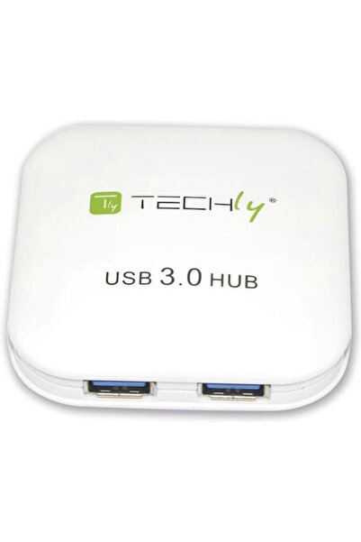 Techly Διανομέας USB 4 Θυρών USB 3.0 με σύνδεση USB-A Λευκό Κωδικός: IUSB3-HU...