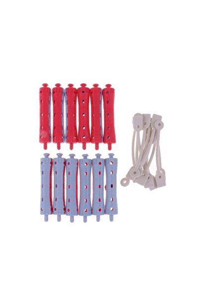 MAXDONA Max Donna Plastic Hair Rollers, Red and Blue Color, 10 Pieces, with F...