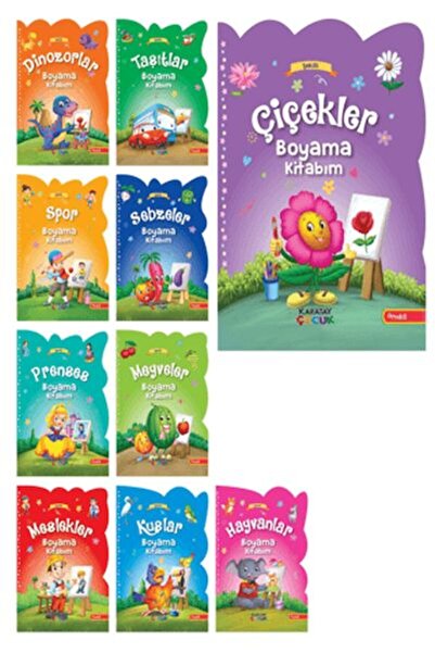 Timaş Yayınları Big Shaped Concepts with Examples Painting Series (10 Books)