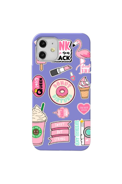 Other Apple iPhone 12 Donut disturb Purple Colored Silicone TPU Θήκη