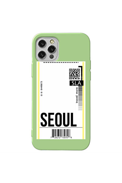 Other Apple iPhone 12 Pro Seoul Travel More Light Green Colored Silicone TPU ...