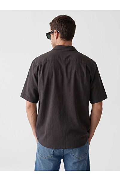 LC Waikiki Brown Regular Fit Dobby Men's Shirt