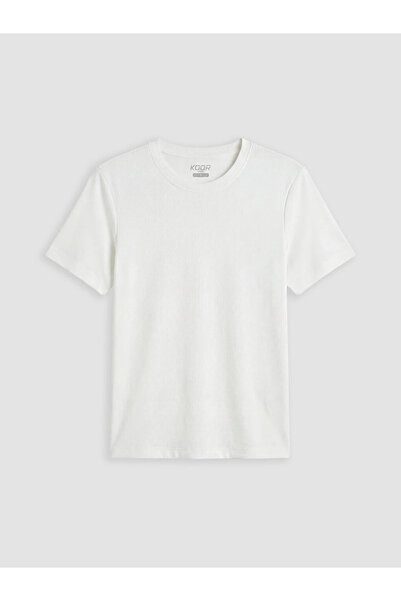 LC Waikiki White Crew Neck Women's Sports T-Shirt