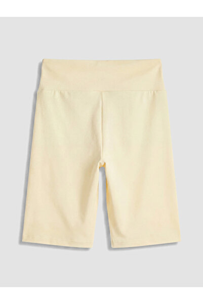 LC Waikiki Yellow Elastic Waist Women's Shorts Leggings