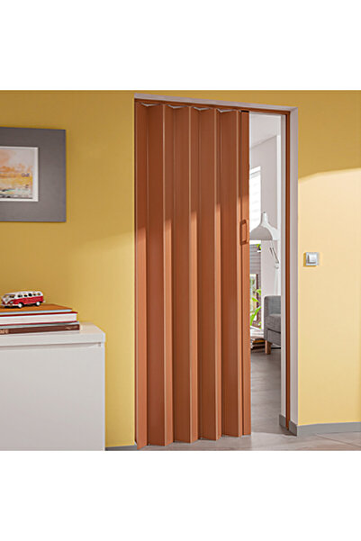 KÜSKÜ PVC Katlanır Akordiyon Kapı Kayın 100x200 cm Katlanabilir Oda Bölme Kapısı