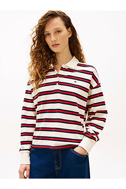 Tommy Hilfiger Women's Multistripe Modern Polo T-Shirt