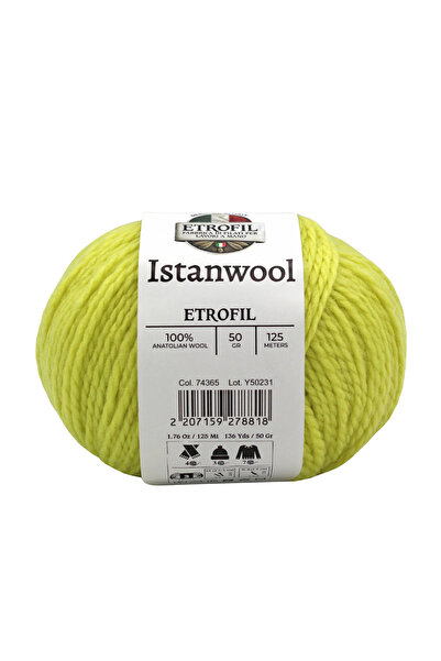 Etrofil Istanwool pređa za pletenje maslinasto zelena 100% turska vuna 50g 12...