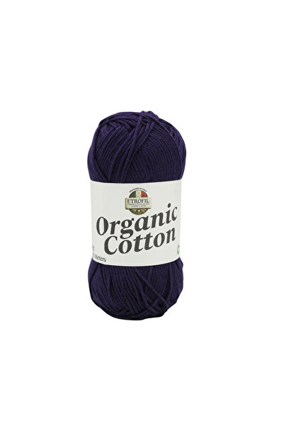 Etrofil Organic Cotton Knitting Yarn Gray Purple 100% Organic Cotton 50g 125m...