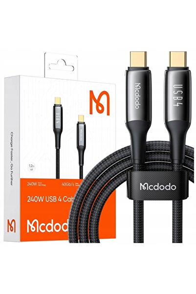 Mcdodo Cablu USB-C Încărcare rapidă Thunderbolt 4 40Gbps 240W USB Tip C 1M
