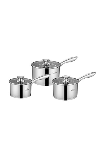 SWISSHOME 6-piece Swiss Haus-Engelberg saucepan set, stainless steel, 16/18/2...
