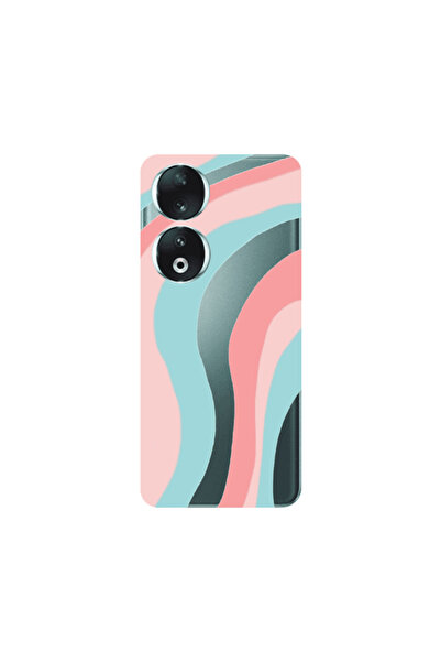 Other Honor 90 5G Colored lines Transparent Silicone TPU Θήκη