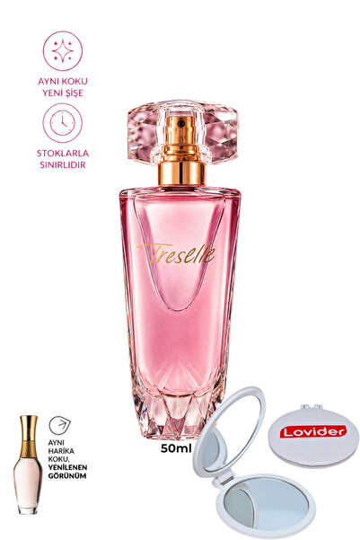 AVON Treselle Kadın Parfüm EDP 50ml ( Yeni Şişe ) + Lovider Cep Aynası