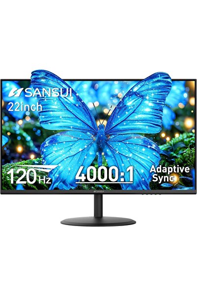 SANSUI 22 Inch 120Hz Monitor, FHD Computer Monitor 4000:1 Contrast Ratio with...