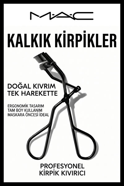 M.A.C Ergonomik Tasarım Kolay Kullanım Göz Makyaj Aksesuarı Kirpik Kıvırıcı P...
