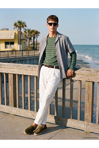 LC Waikiki Nevavm Regular Fit Men's Pleated Trousers with Difference