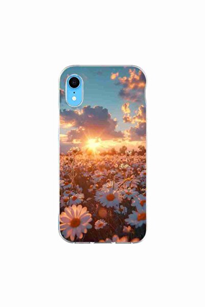 OEM Husa compatibila cu Apple iPhone XR Silicon Gel Tpu Model Rasarit cu Flori