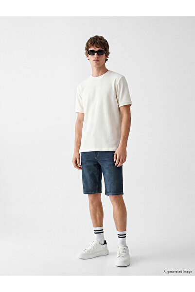 LC Waikiki Nevavm Regular Fit Men's Jean Shorts with Difference