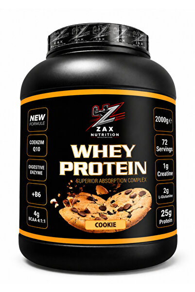 zax nutrition WHEY PROTEIN COOKİE 2000 GR 72 SERVİS / ÖZEL ÜRETİM !