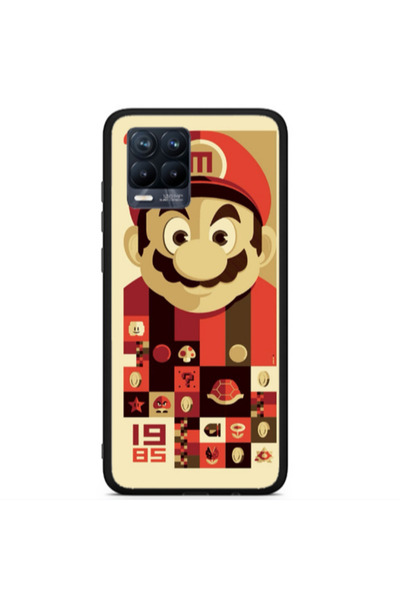 Other Realme 8 i Super mario Black Glossy Θήκη