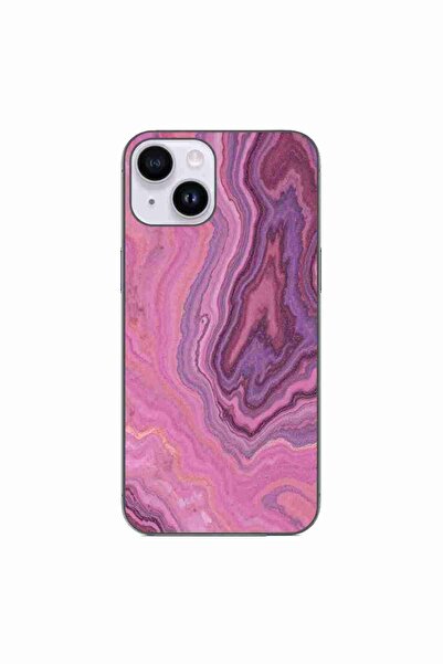 OEM Husa compatibila cu Apple iPhone 14 Silicon Gel Tpu Model Pink Quartz Marble