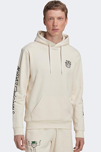 adidas x André Saraiva Hanorac cu glugă pentru bărbați, crem